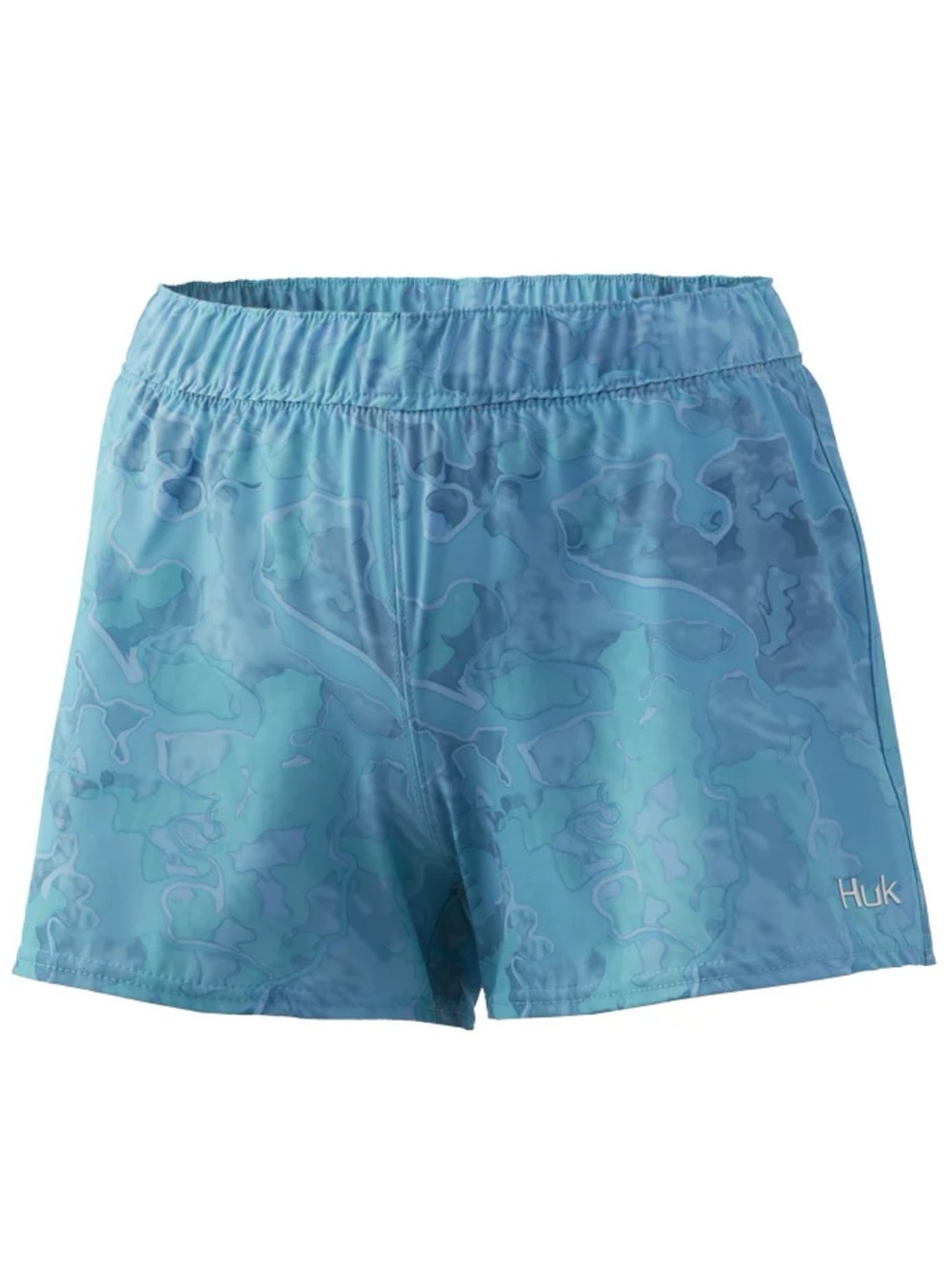 Huk Women's Aqua Camo Athletic Shorts